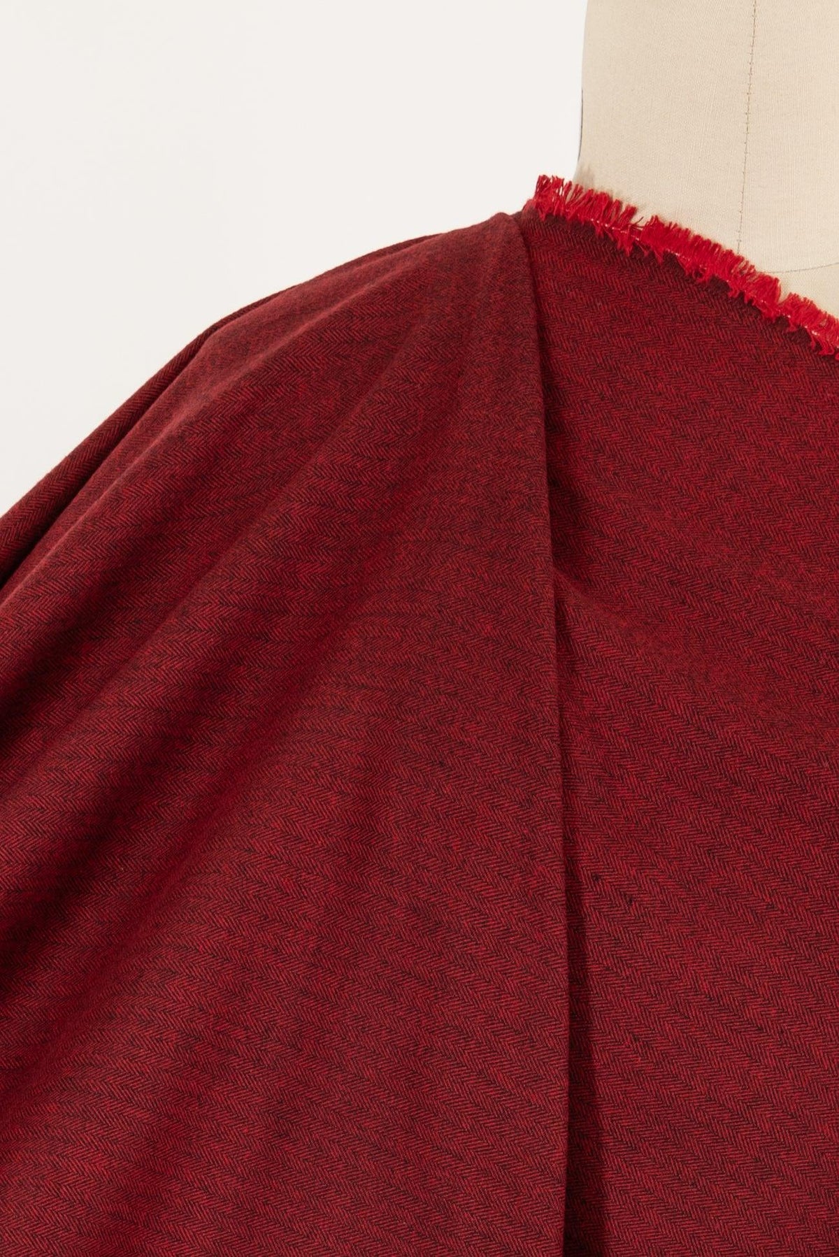 Redwood Herringbone Cotton Flannel Woven - Marcy Tilton Fabrics