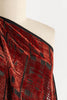 Rust Grid Burnout Velvet Woven - Marcy Tilton Fabrics