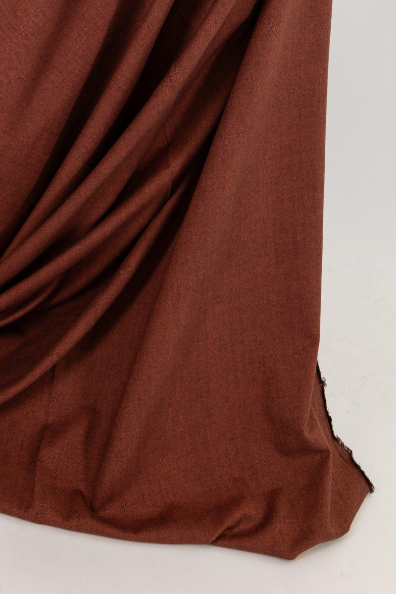 Rust Herringbone Cotton Flannel Woven - Marcy Tilton Fabrics