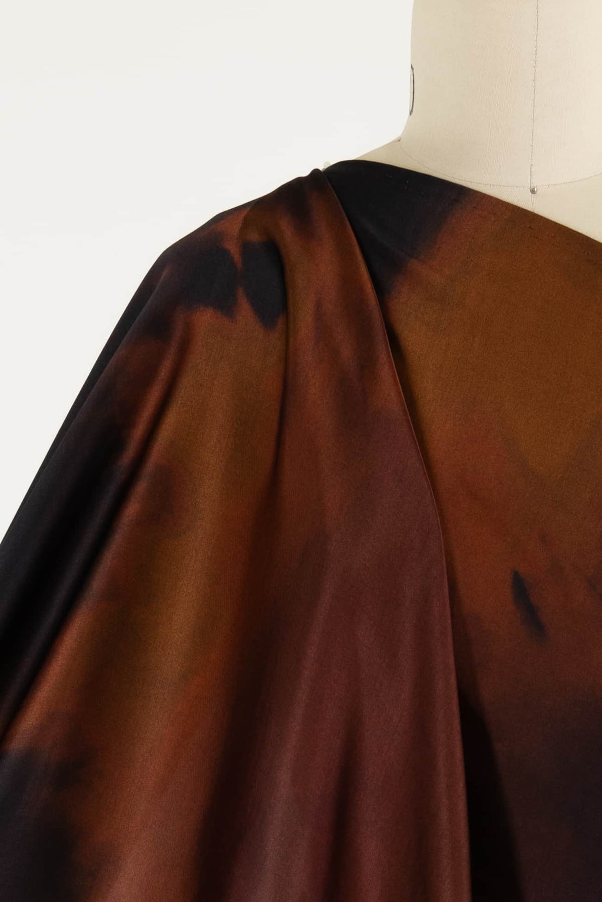 Rust Patina Italian Viscose Sateen Woven