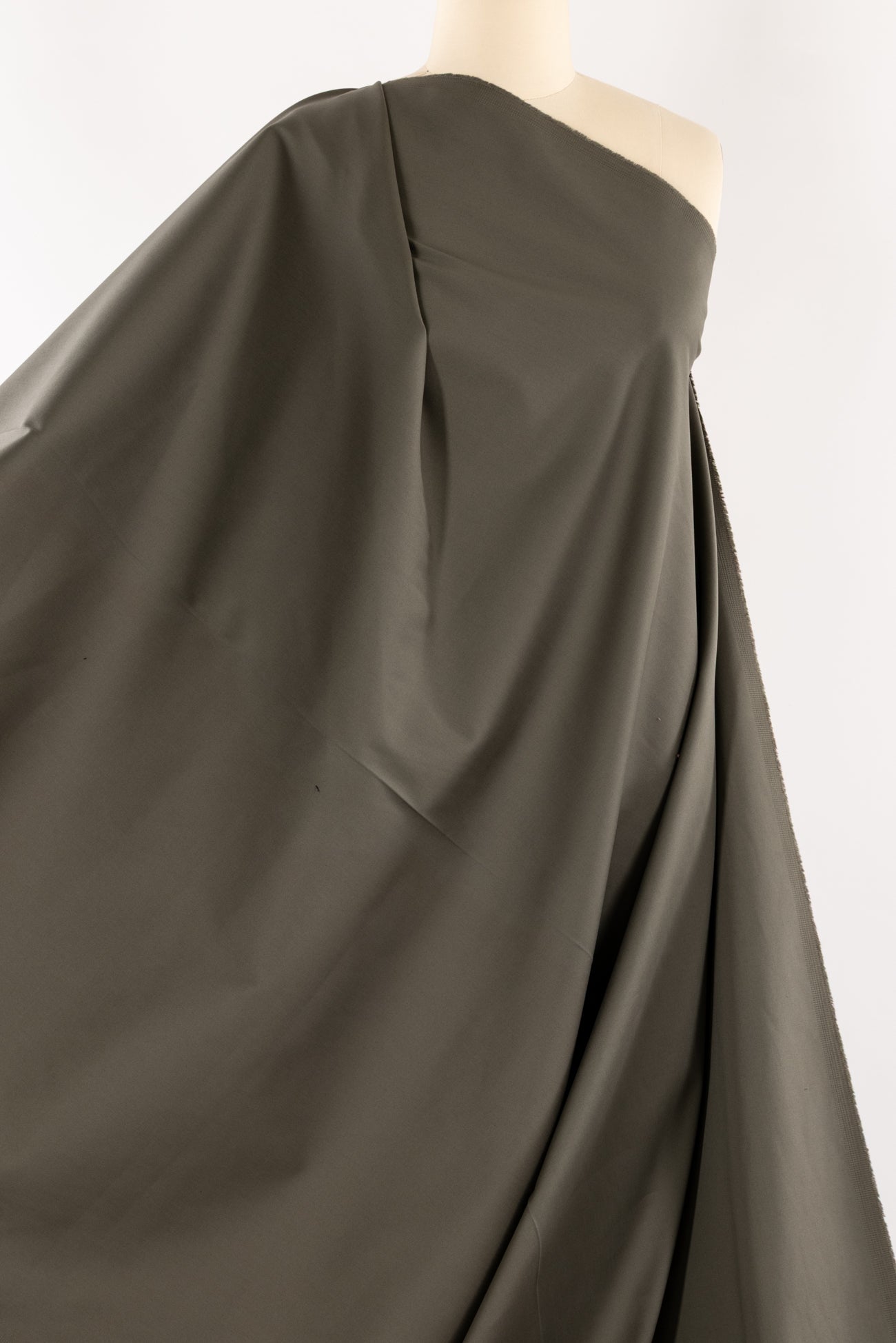 Thyme Green Cotton Stretch Woven