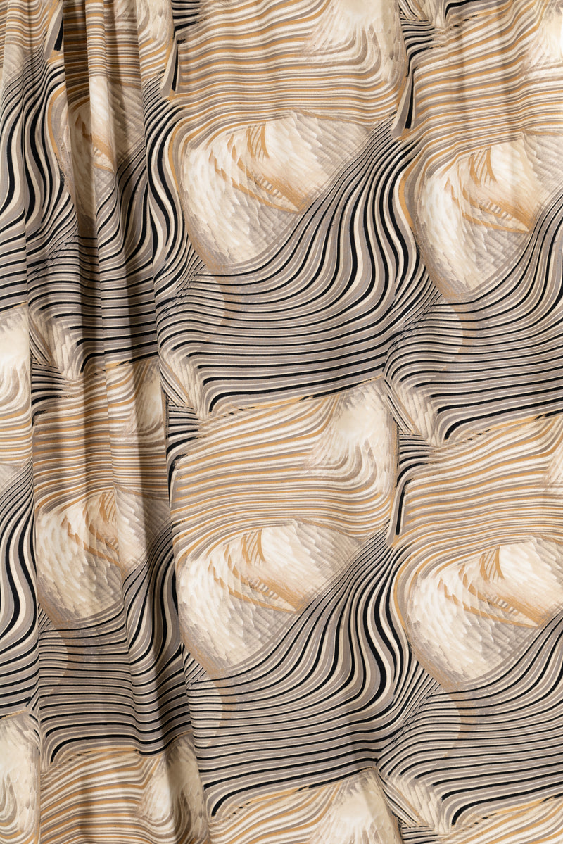 Sahara Swirl Italian Stretch Cotton Woven