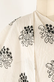 Samsara Hand Embroidered Indian Cotton Woven - SOLD BY THE CUT