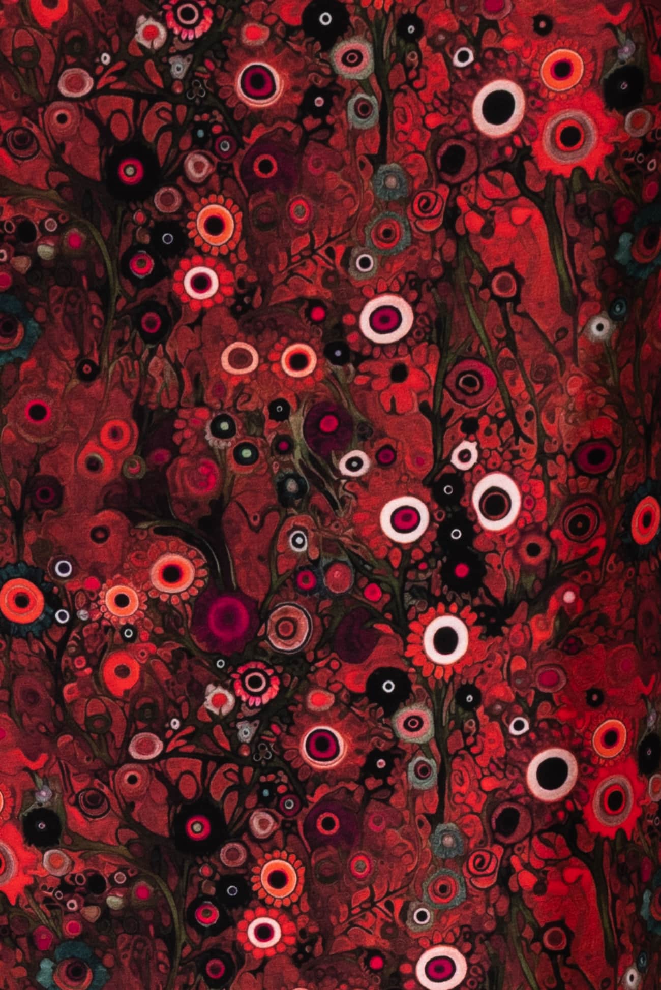 Scarlet Orbs Dutch Cotton Knit