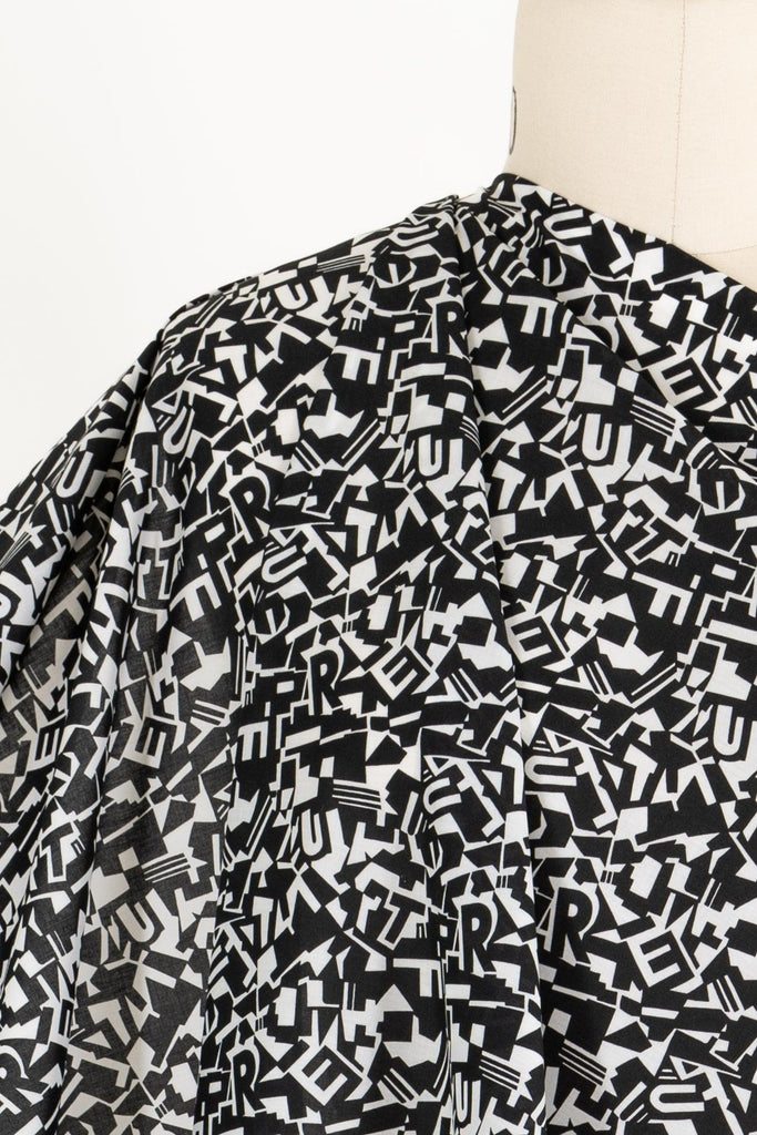 Secret Letters Liberty Cotton Woven - Marcy Tilton Fabrics