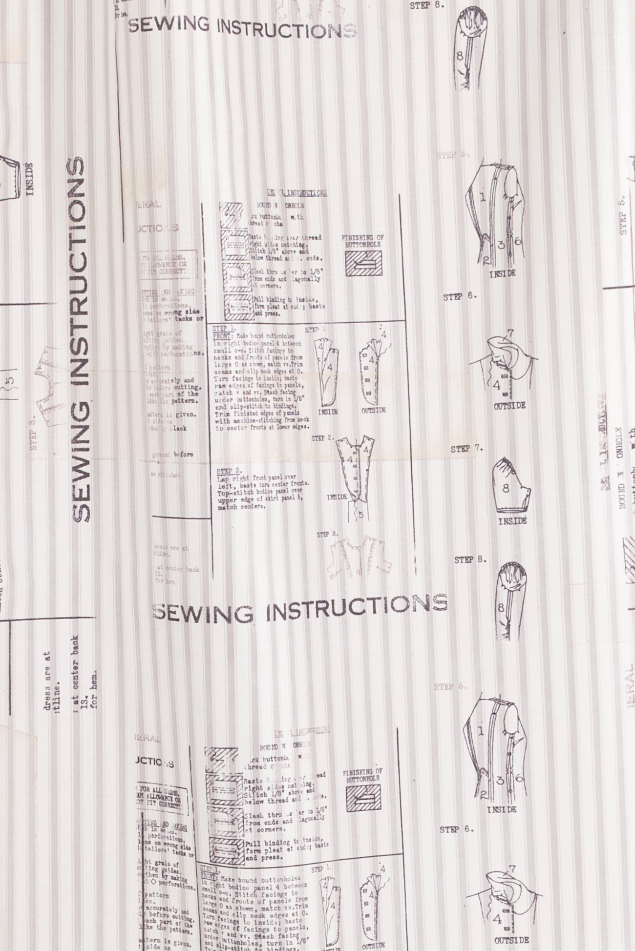 Sewing Stripes Cotton Woven