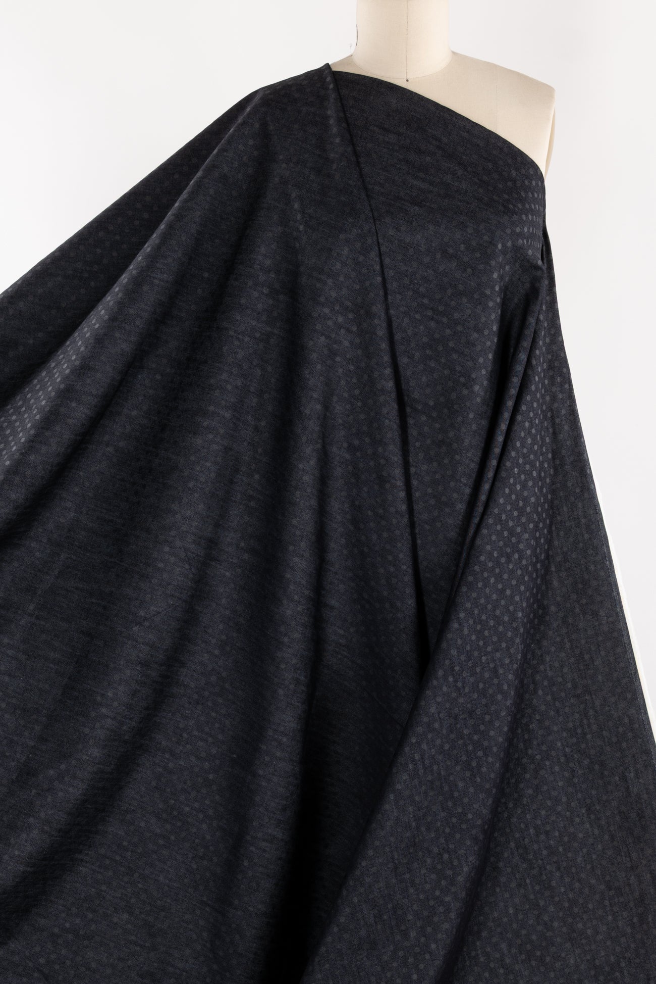 Shadow Dots Italian Cotton Denim Woven