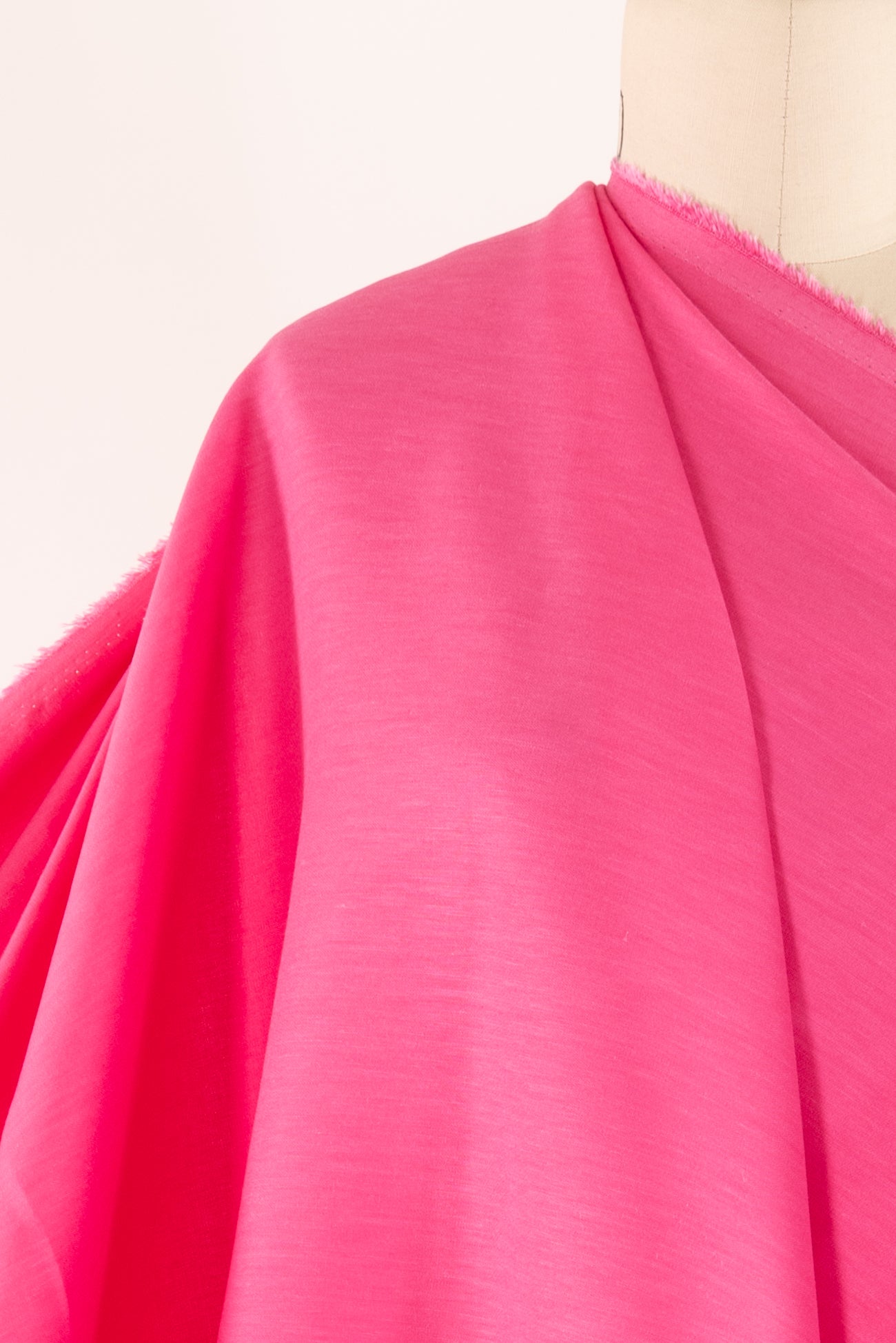 Shocking Pink Euro Stretch Linen Woven