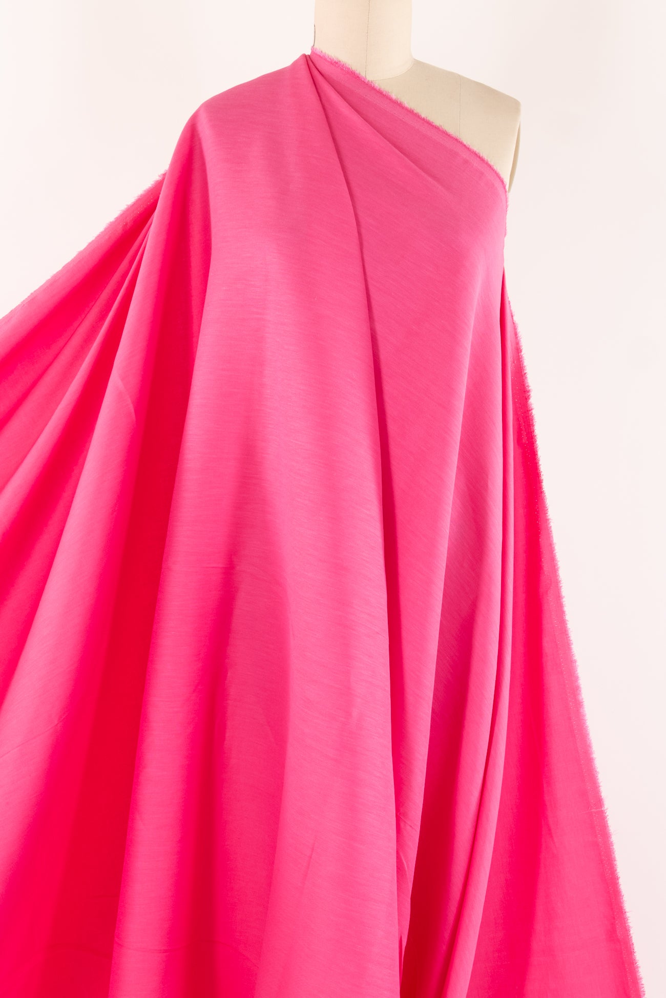 Shocking Pink Euro Stretch Linen Woven