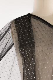 Silver Confetti Tulle Mesh