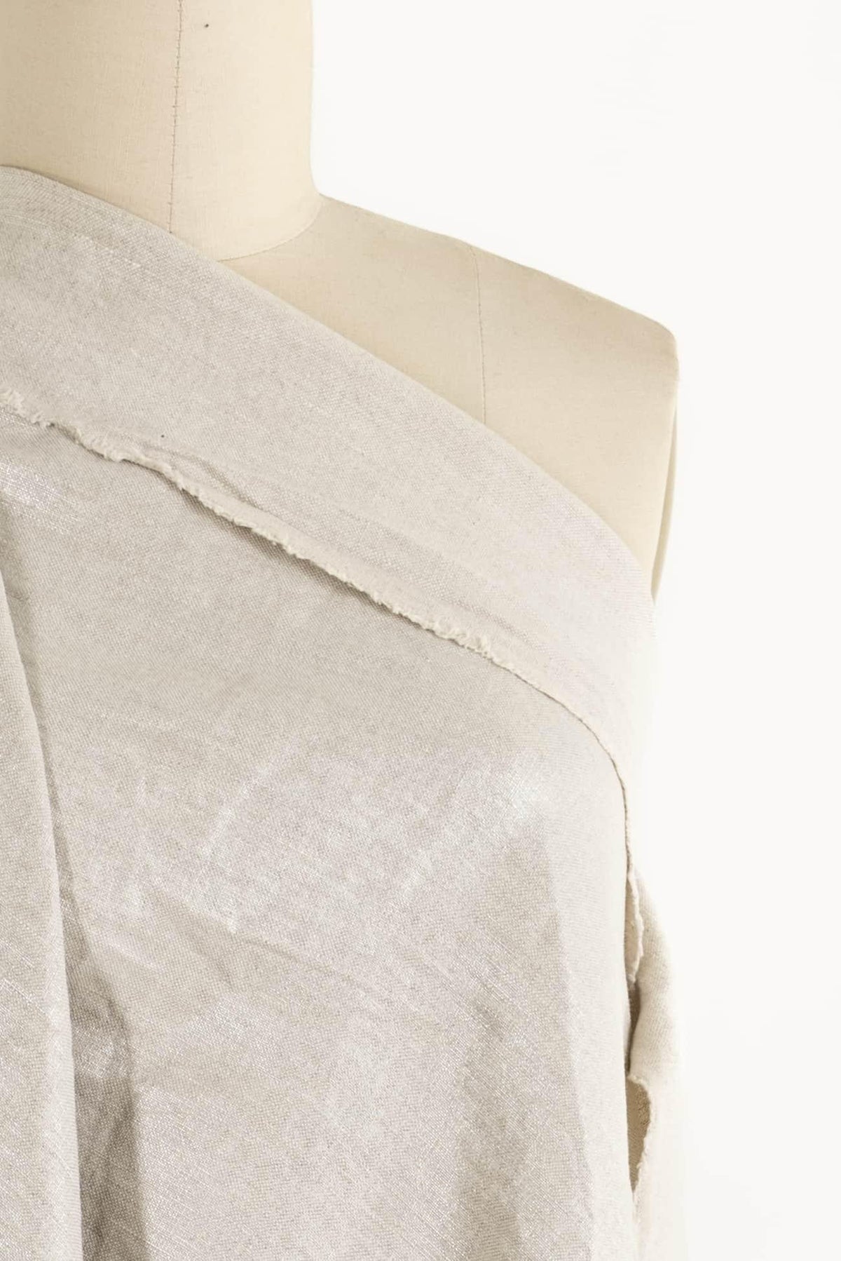 Shimmering Silver Linen/Cotton Woven - Marcy Tilton Fabrics