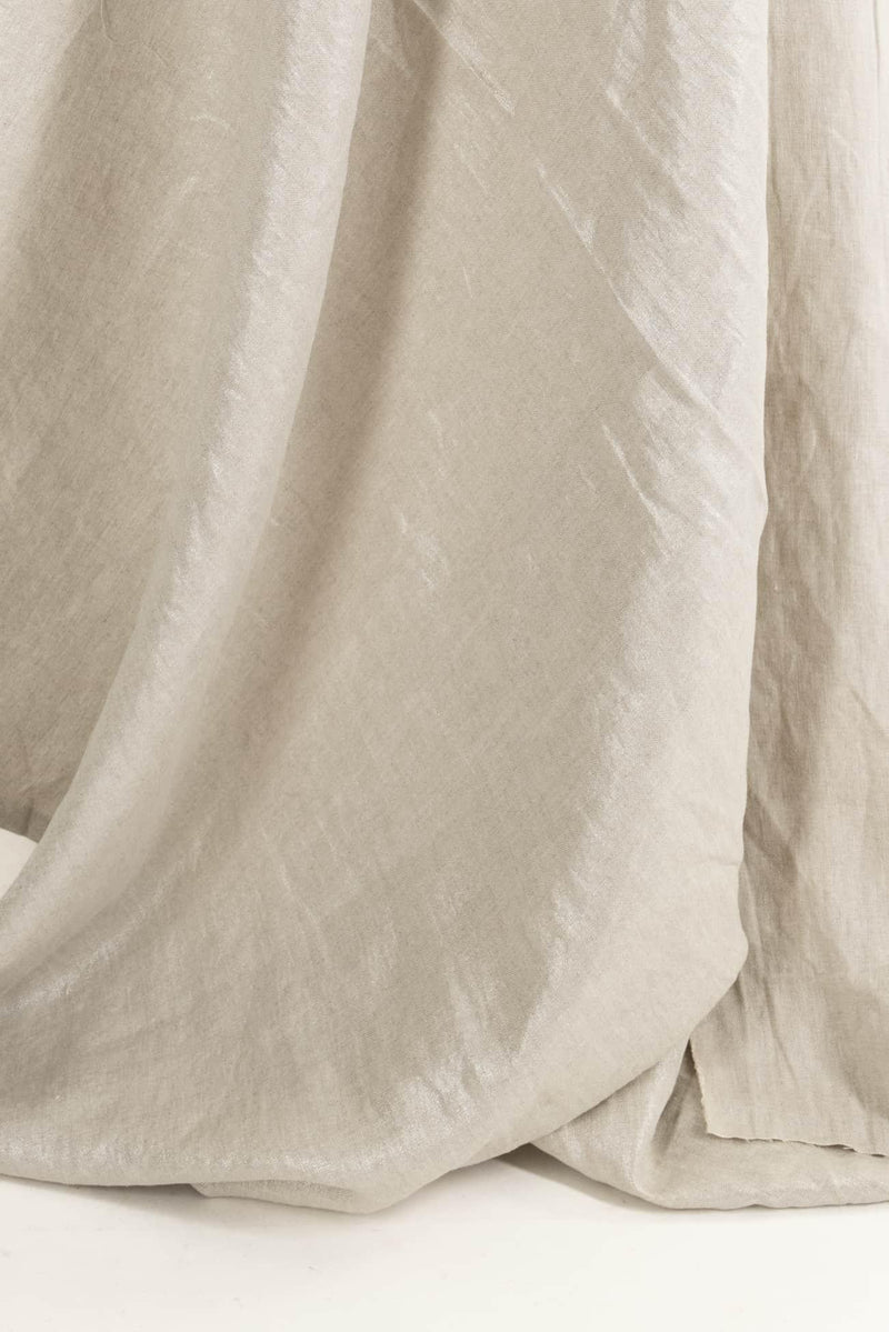 Shimmering Silver Linen/Cotton Woven - Marcy Tilton Fabrics