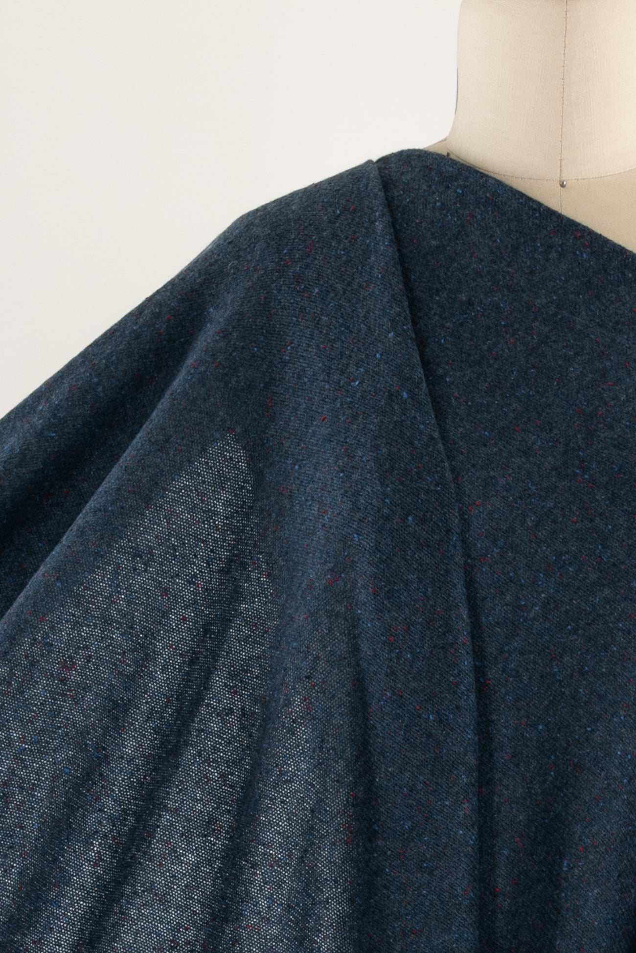 Slate Blue Tweed Wool/Silk Italian Sweater Knit