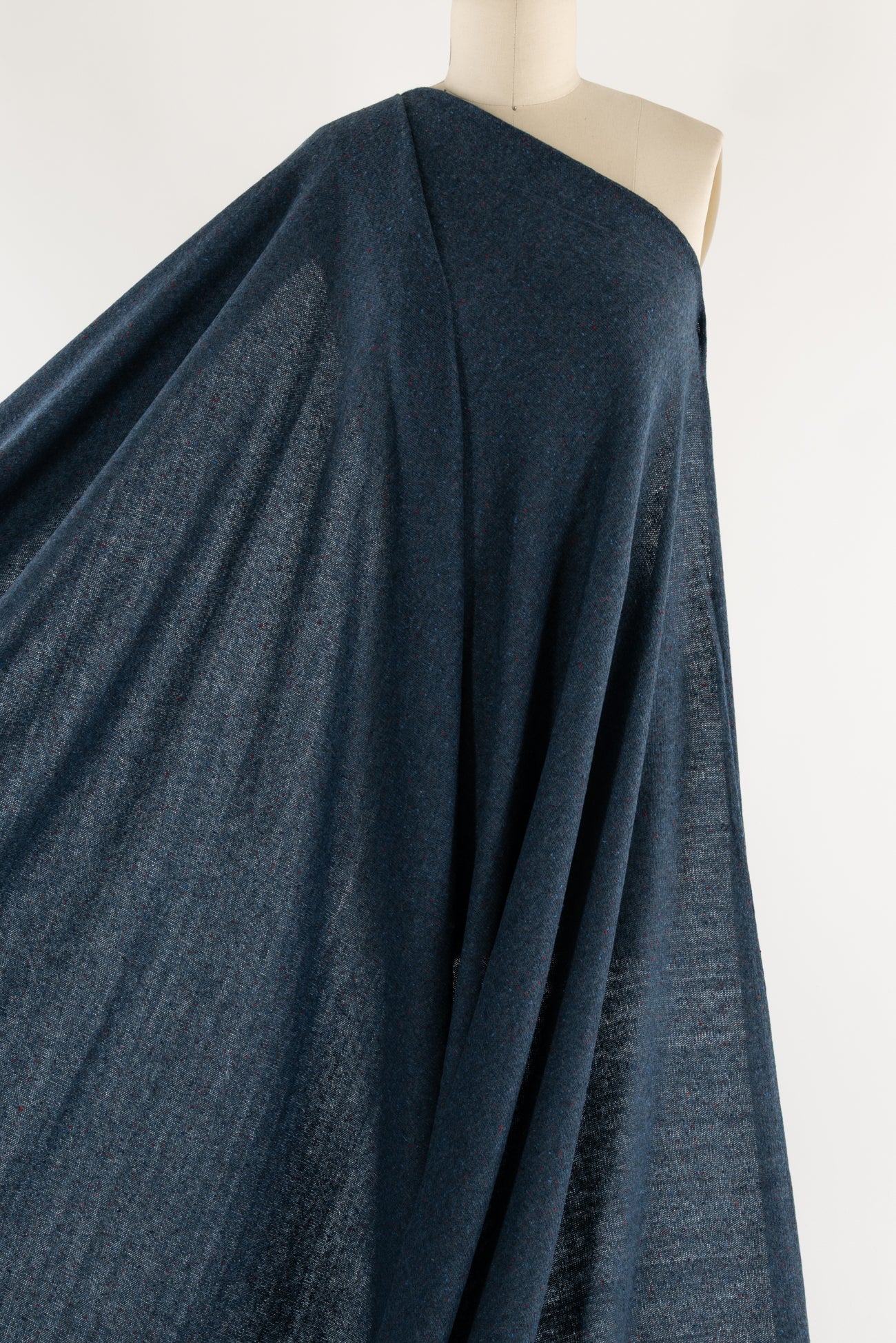 Slate Blue Tweed Wool/Silk Italian Sweater Knit