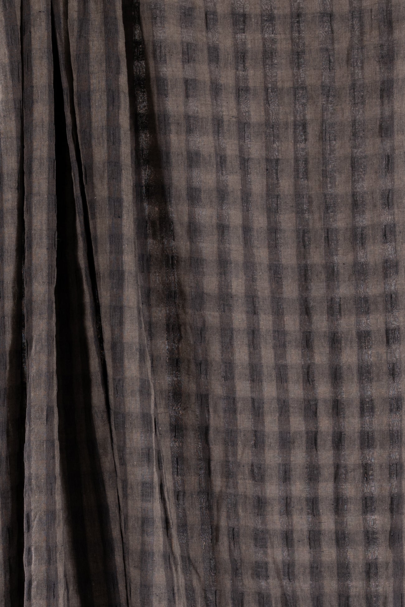 Slate Mist Linen Plissé Woven