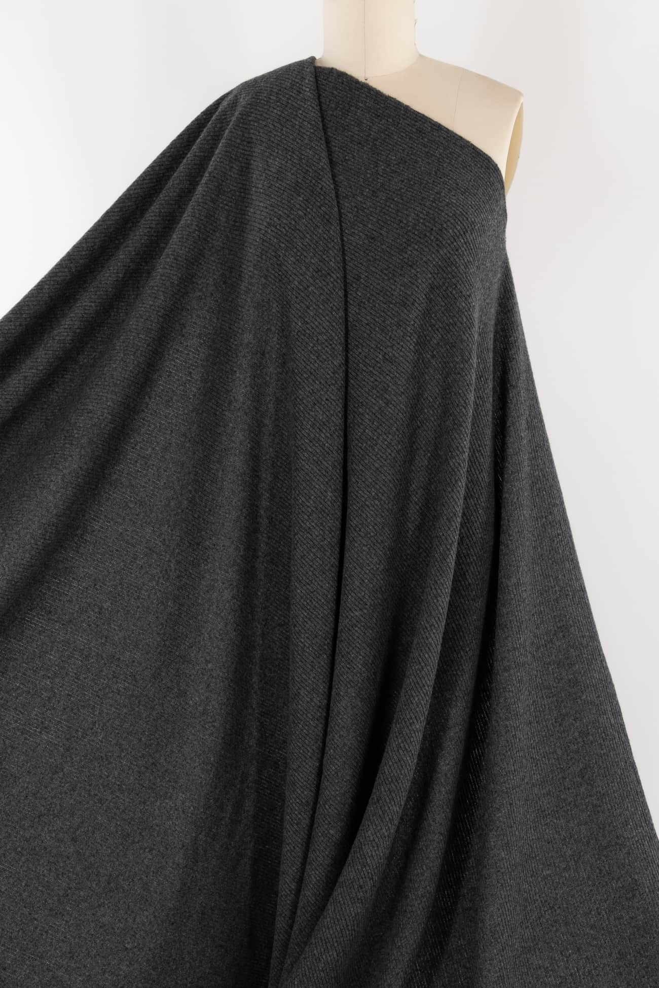 Smoky Gray Wool Blend Sweater Knit