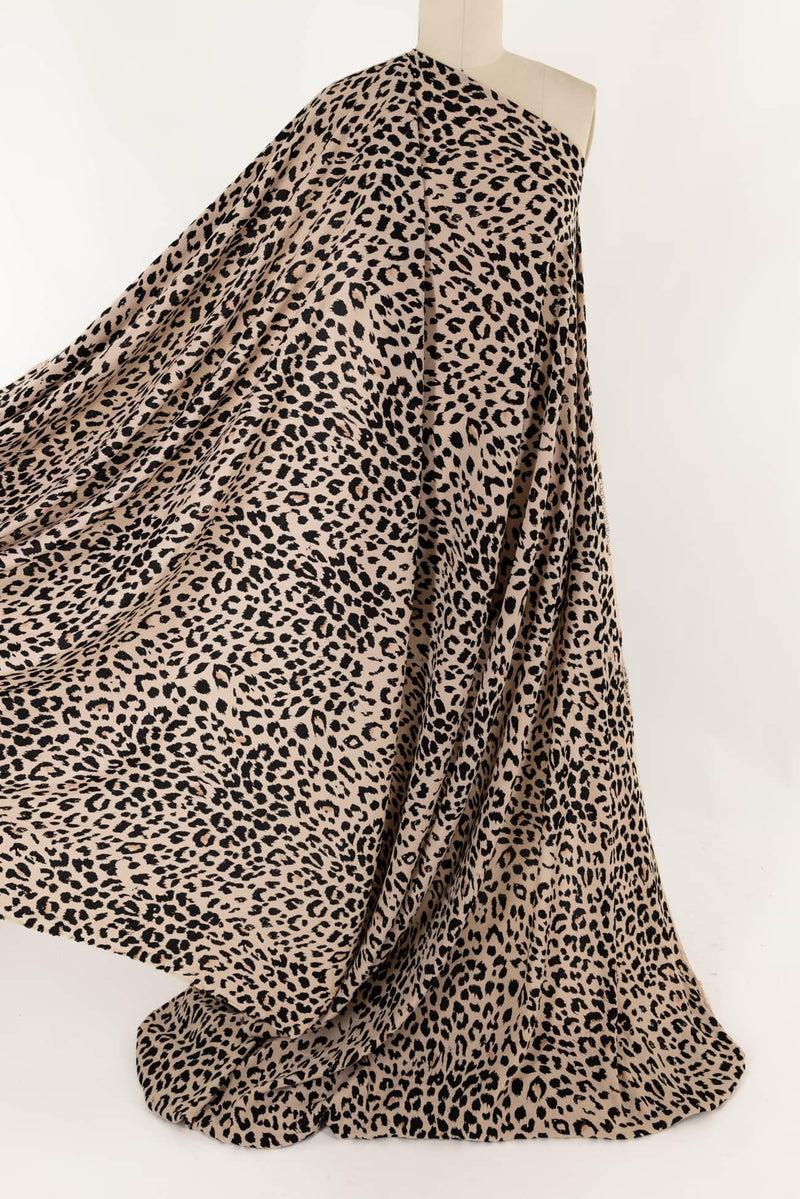 Snow Leopard Italian Viscose Woven - Marcy Tilton Fabrics