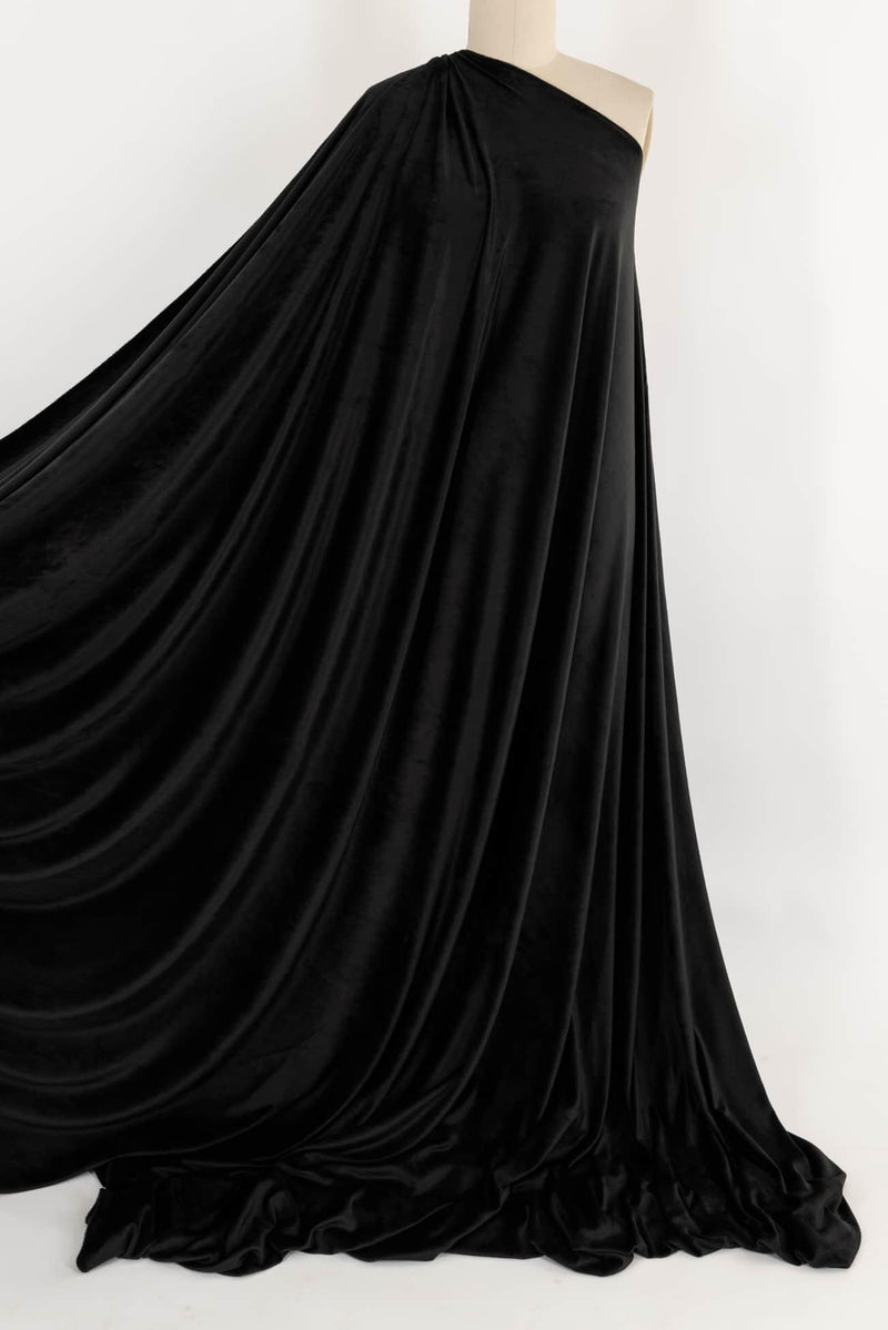 Soot Black Velour Knit - Marcy Tilton Fabrics