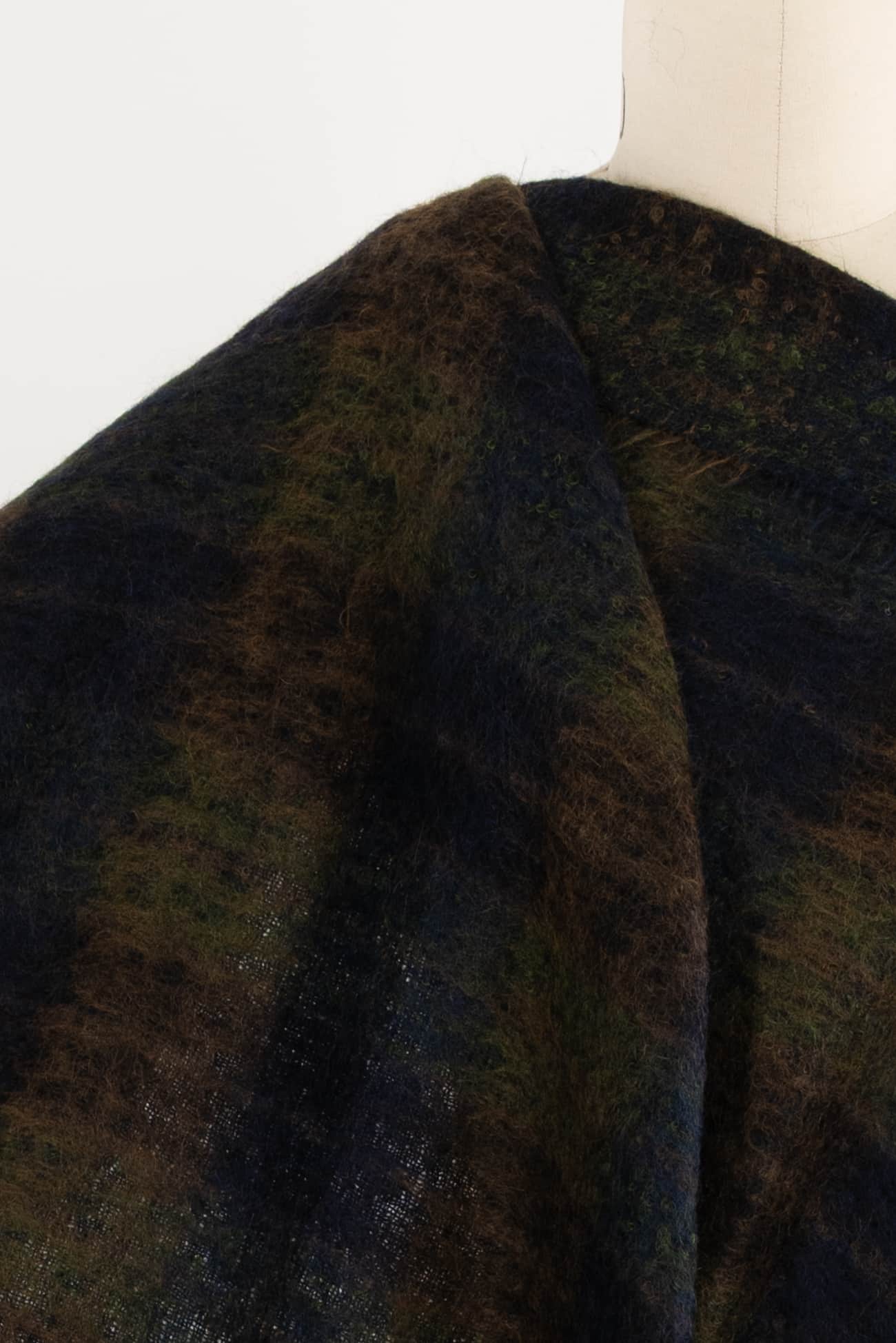 Sorrento Plaid Italian Mohair Wool Blend Coating