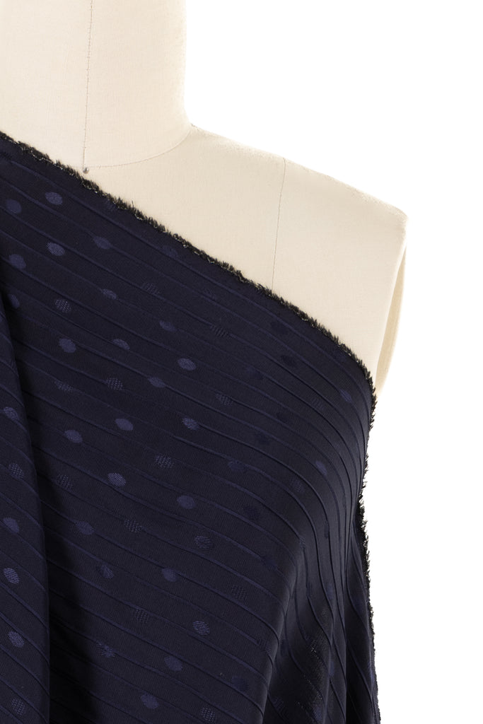 Space Blue Dots Italian Jacquard Woven - Marcy Tilton Fabrics