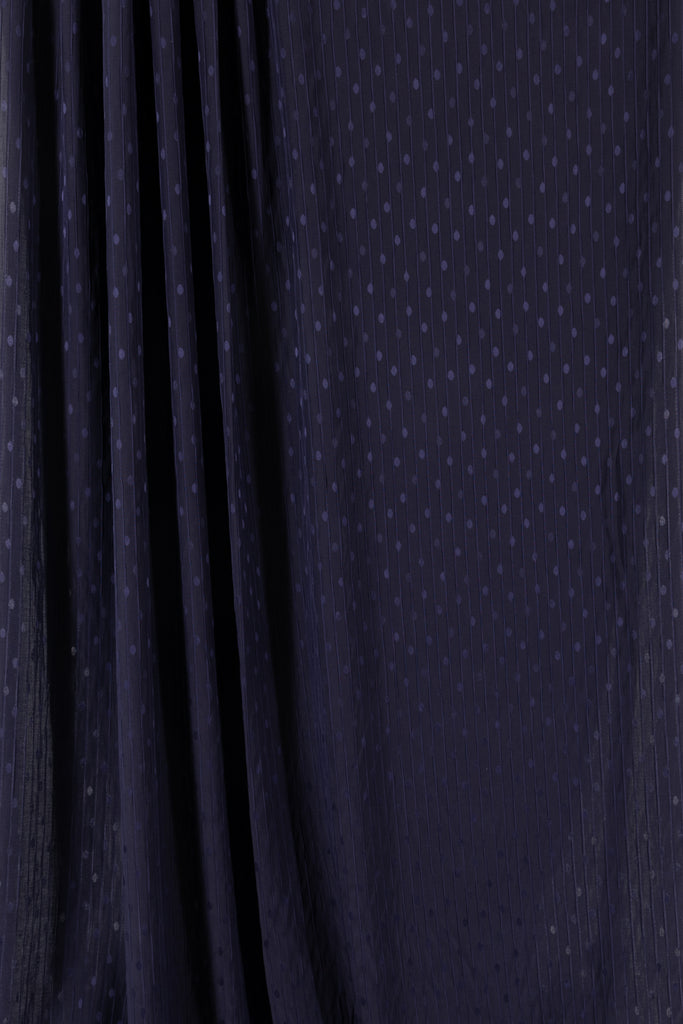 Space Blue Dots Italian Jacquard Woven - Marcy Tilton Fabrics
