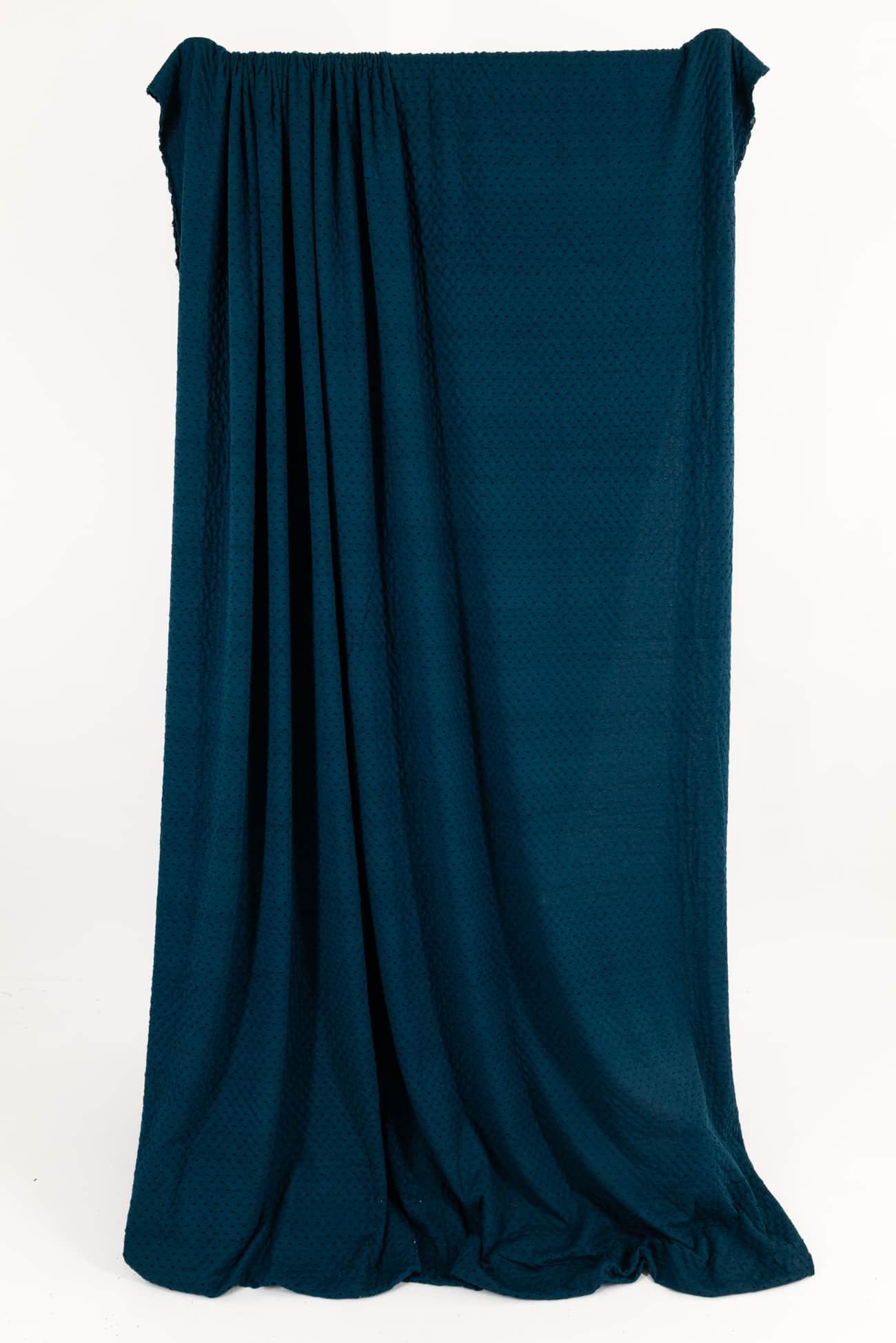 Spotty Teal Italian Knit - Marcy Tilton Fabrics