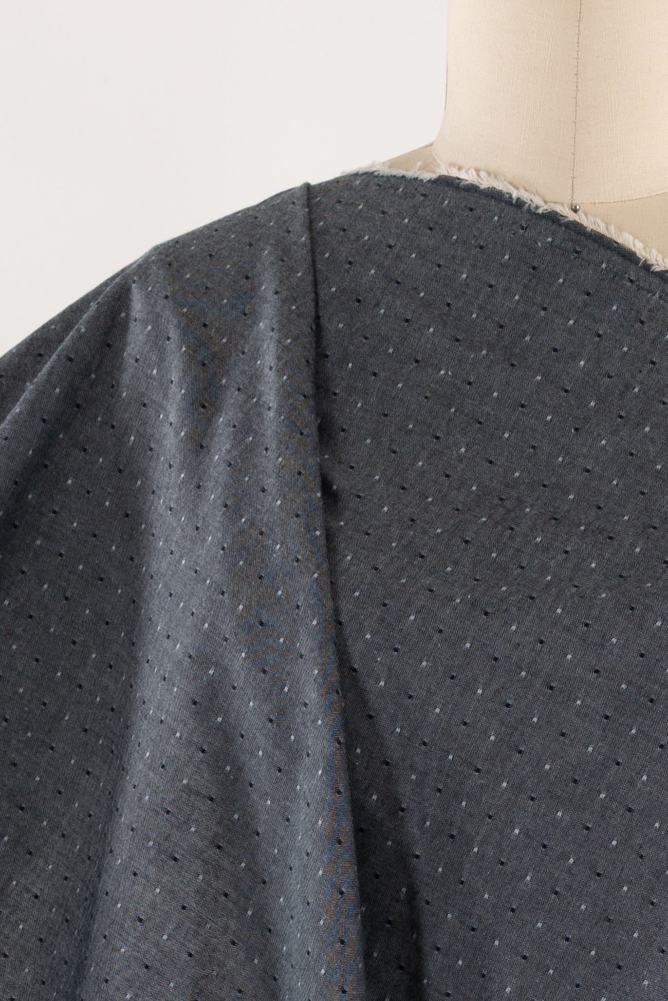 Square Speck Italian Cotton Chambray Woven