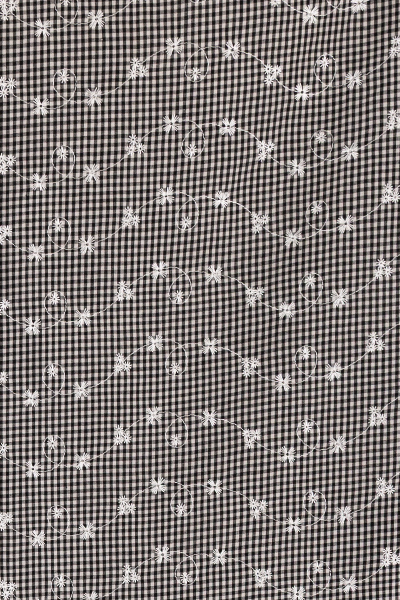 Starflower Gingham Embroidered Cotton Woven