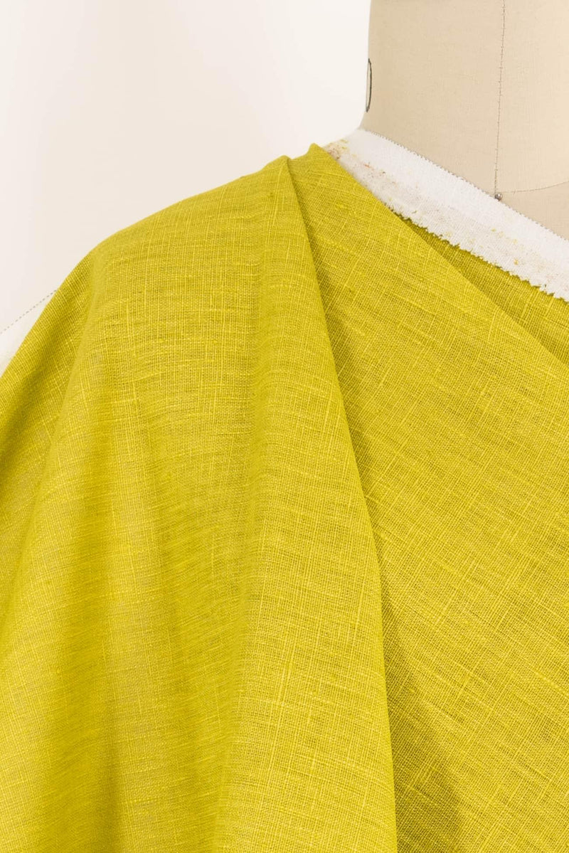 Stem Green Linen Woven - Marcy Tilton Fabrics