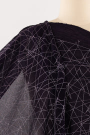 Aubergine Stitched Georgette Woven