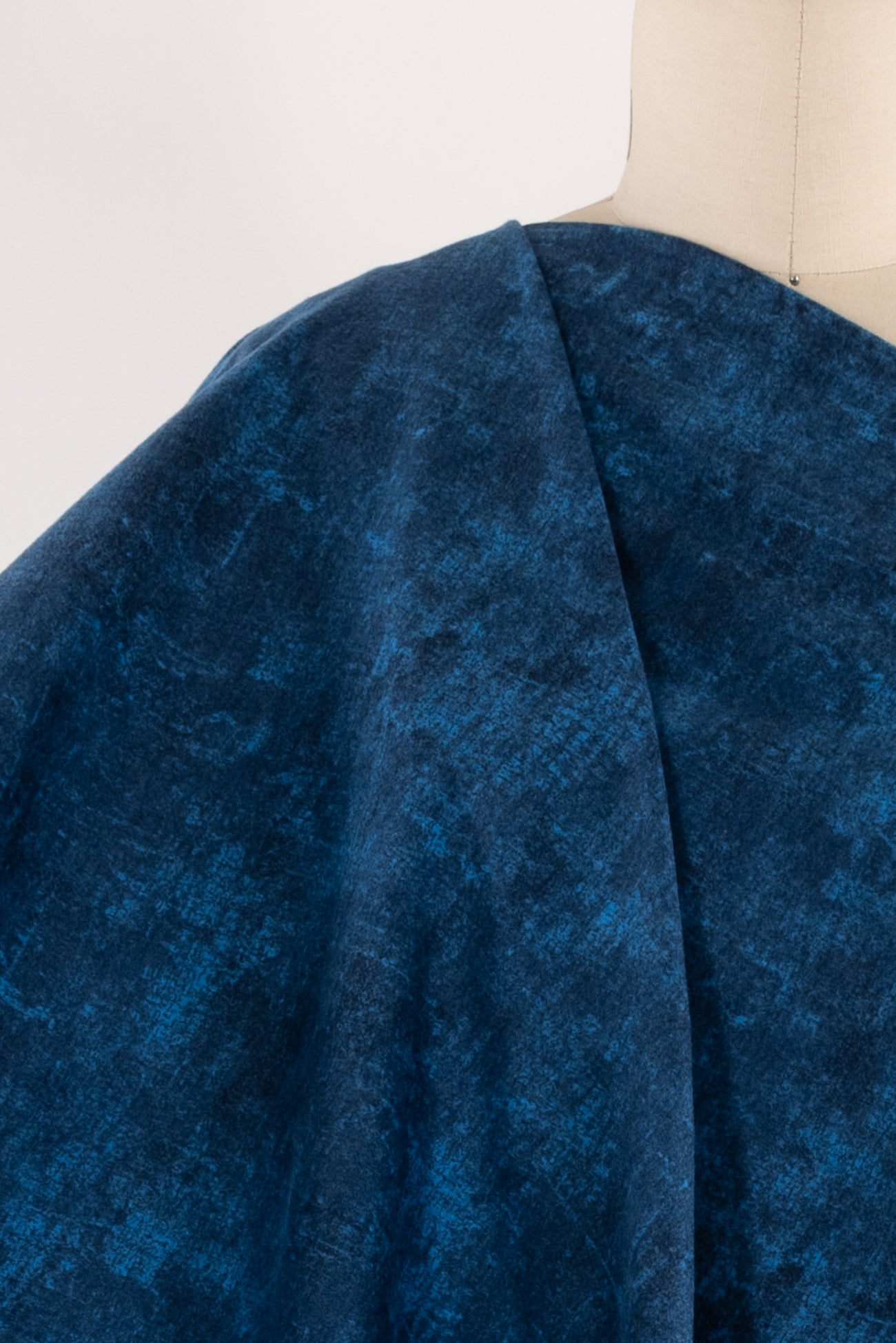 Stormy Blue Patina Cotton Flannel Woven