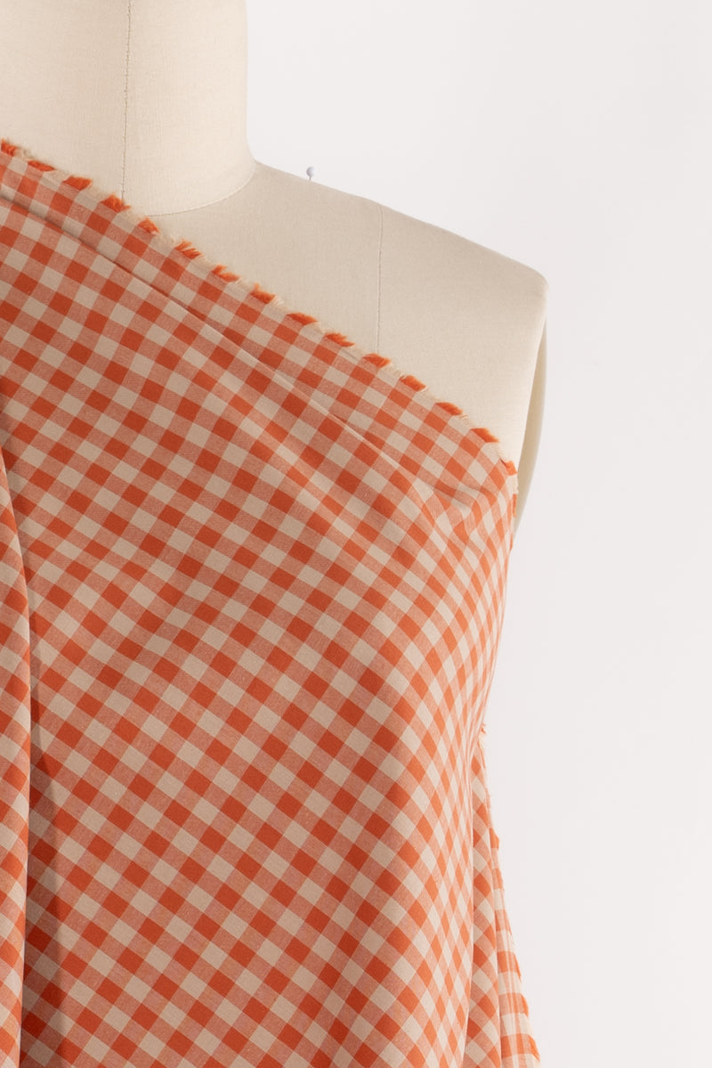 Sumac Gingham Japanese Cotton Woven