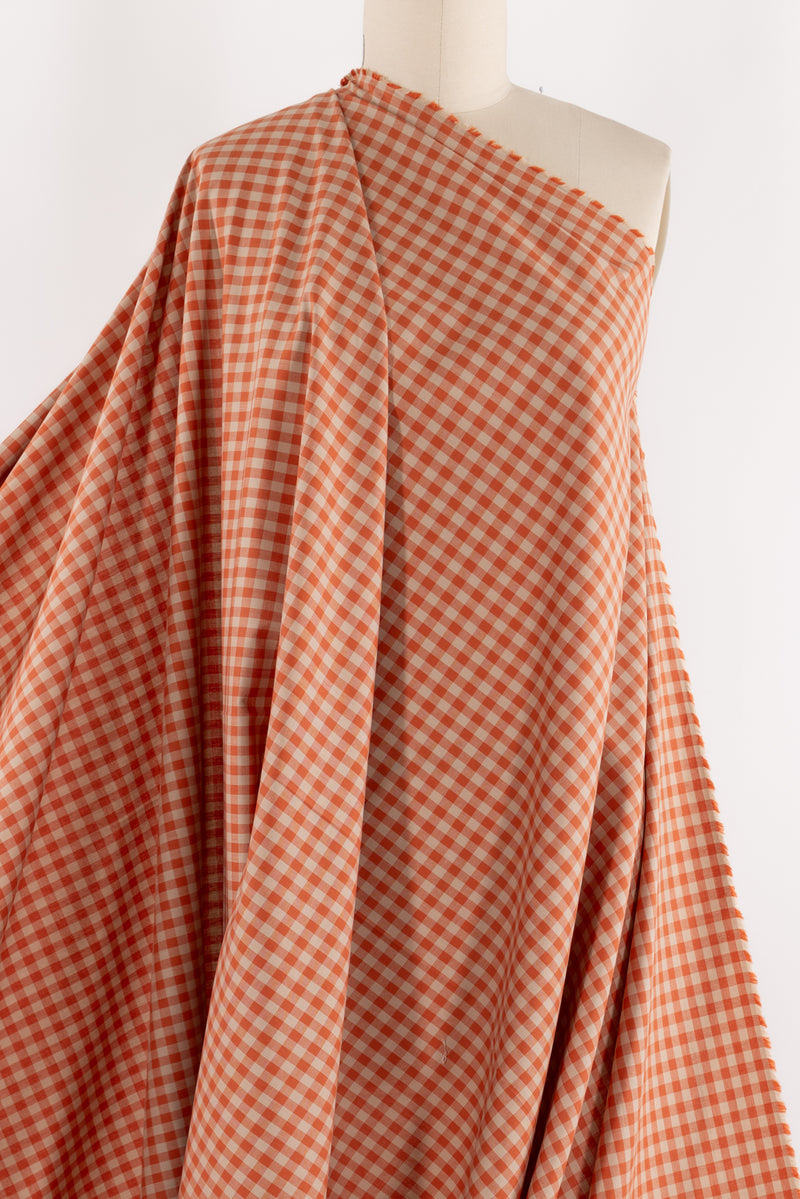 Sumac Gingham Japanese Cotton Woven