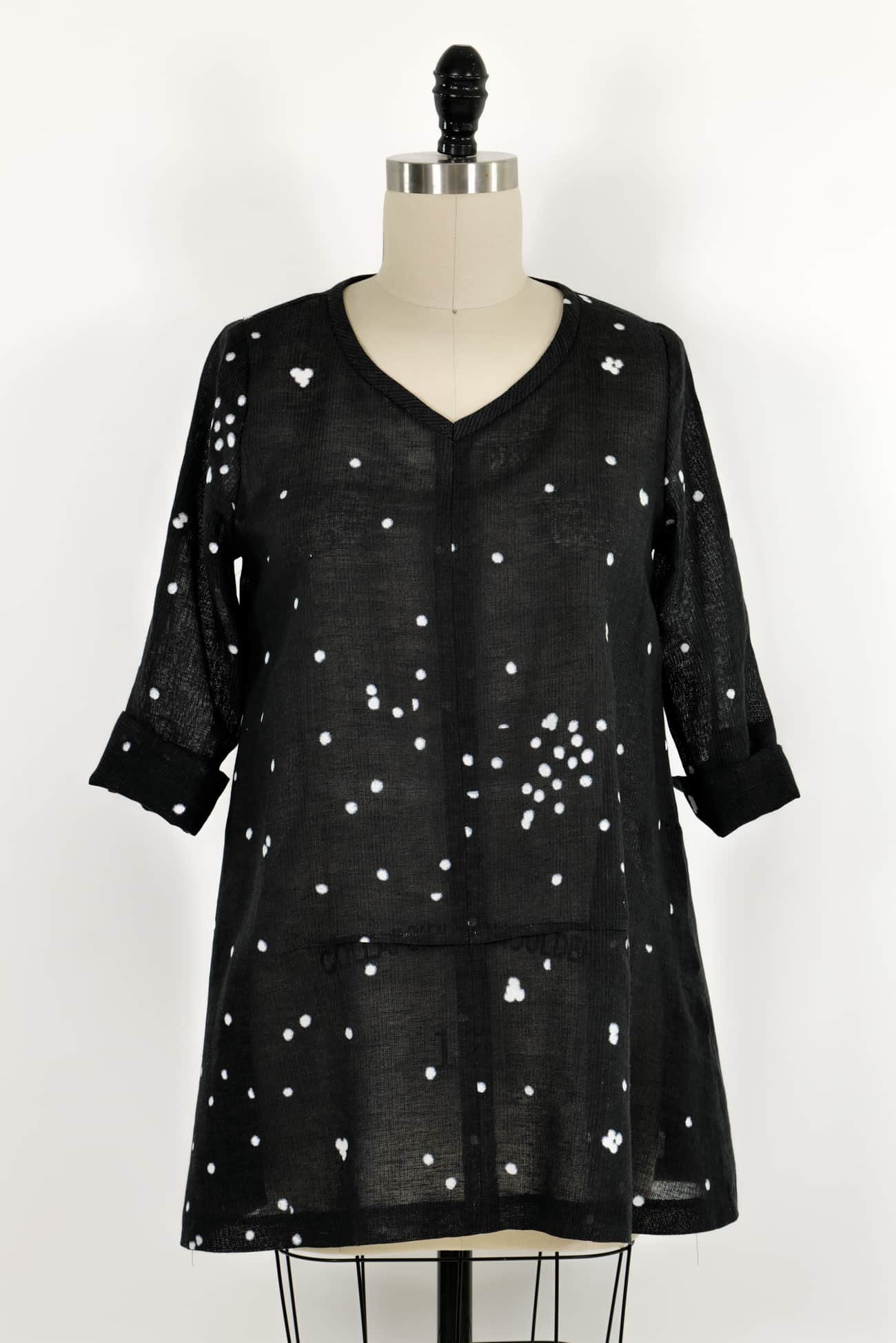 Flower Dots Linen/Cotton Tunic