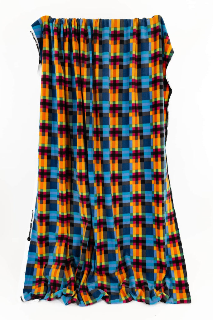 Sun Valley Checks Fleece Knit - Marcy Tilton Fabrics