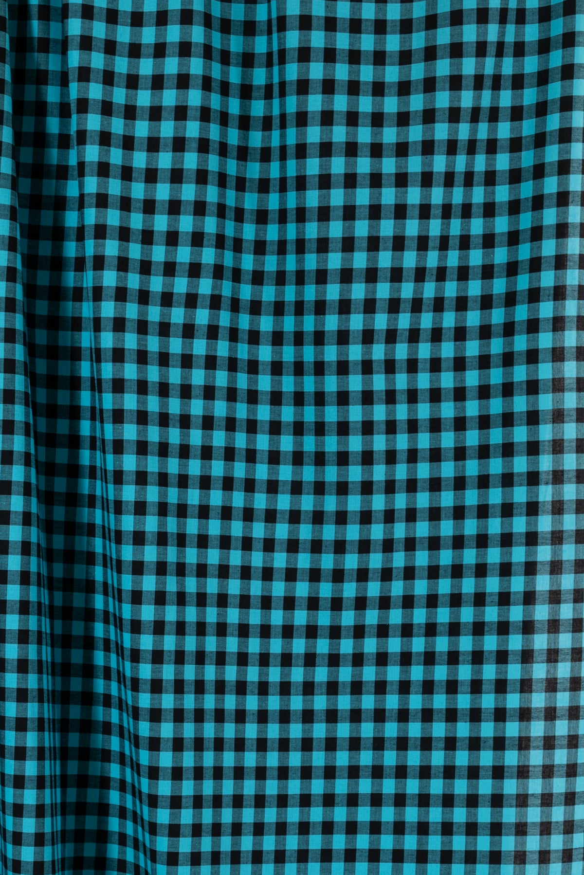 Taos Turquoise Checks Cotton Woven