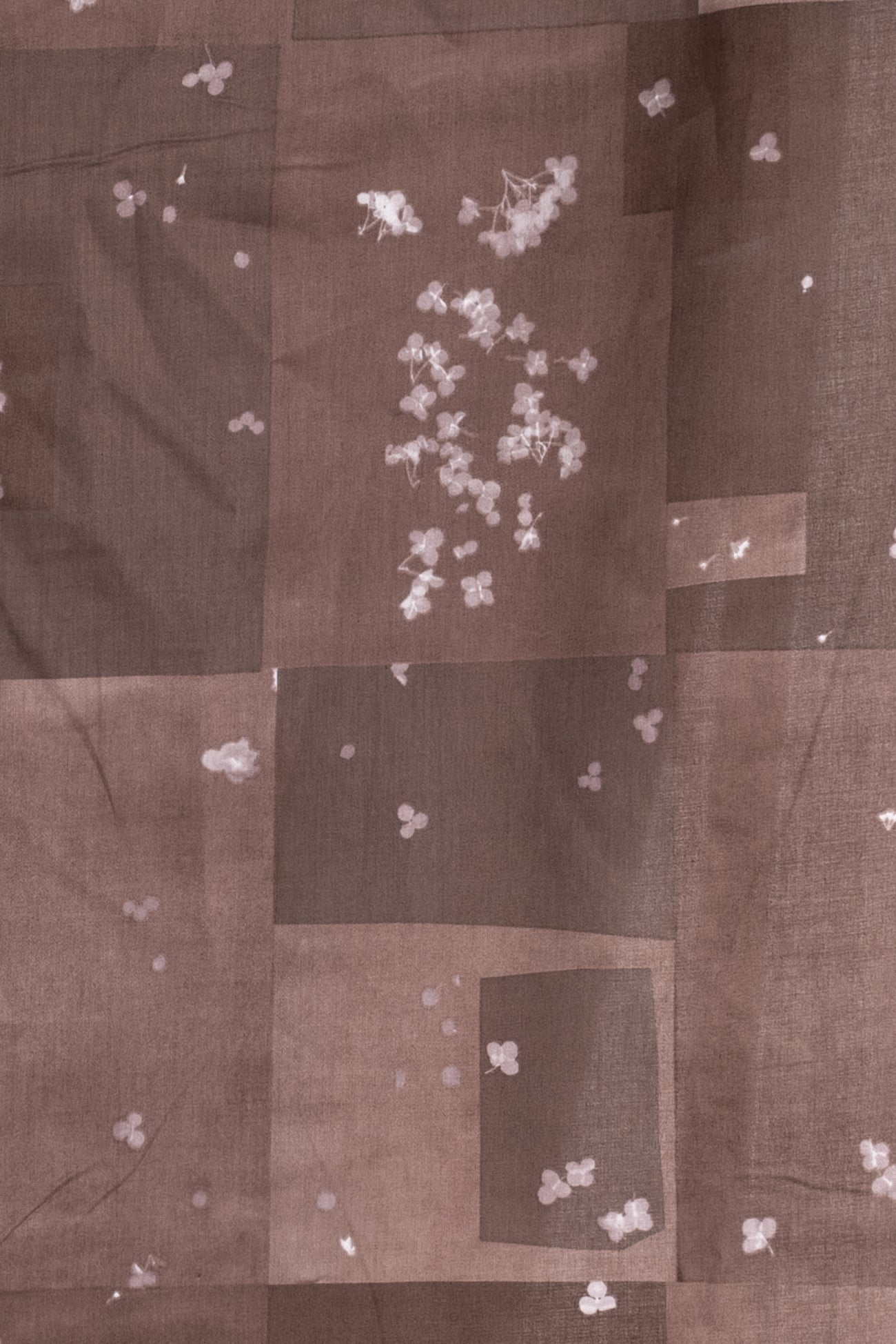 Taupe Blossom Blocks Japanese Cotton Woven