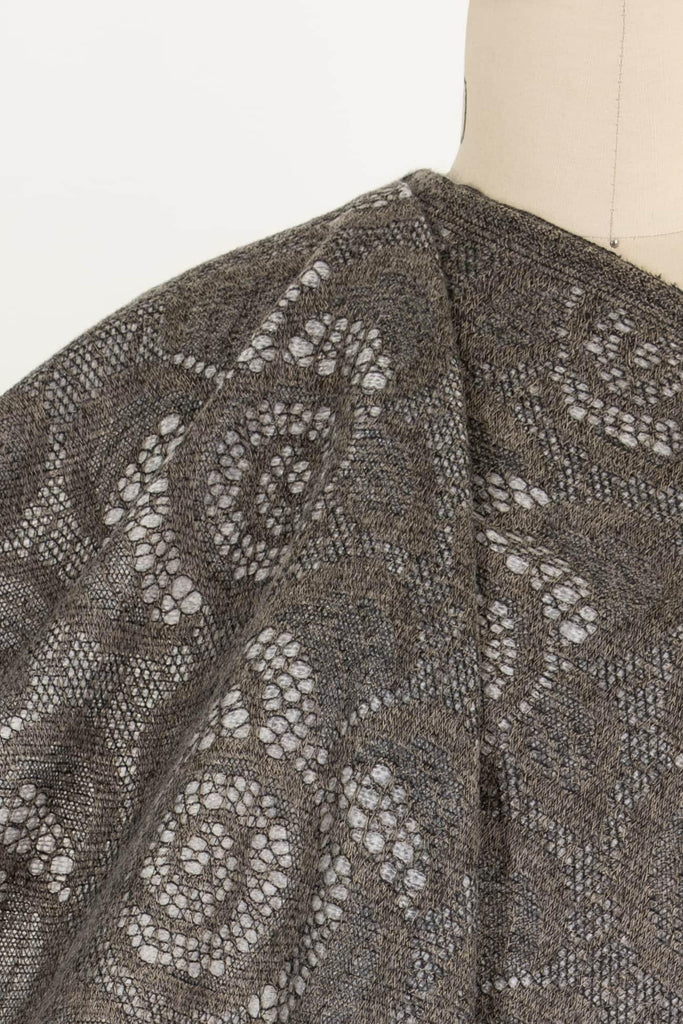 Taupe Lace Sweater Knit - Marcy Tilton Fabrics