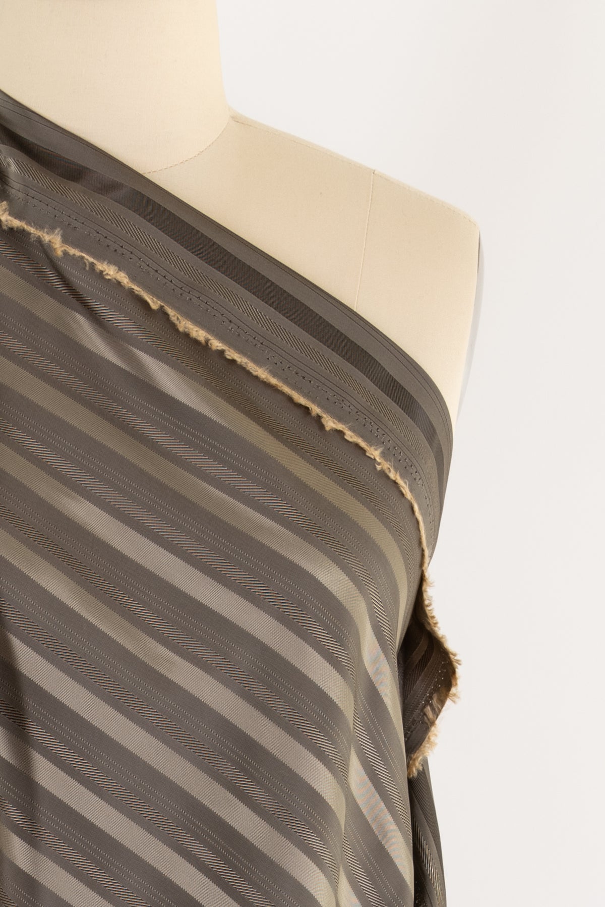 Taupe Stripe Acetate Lining