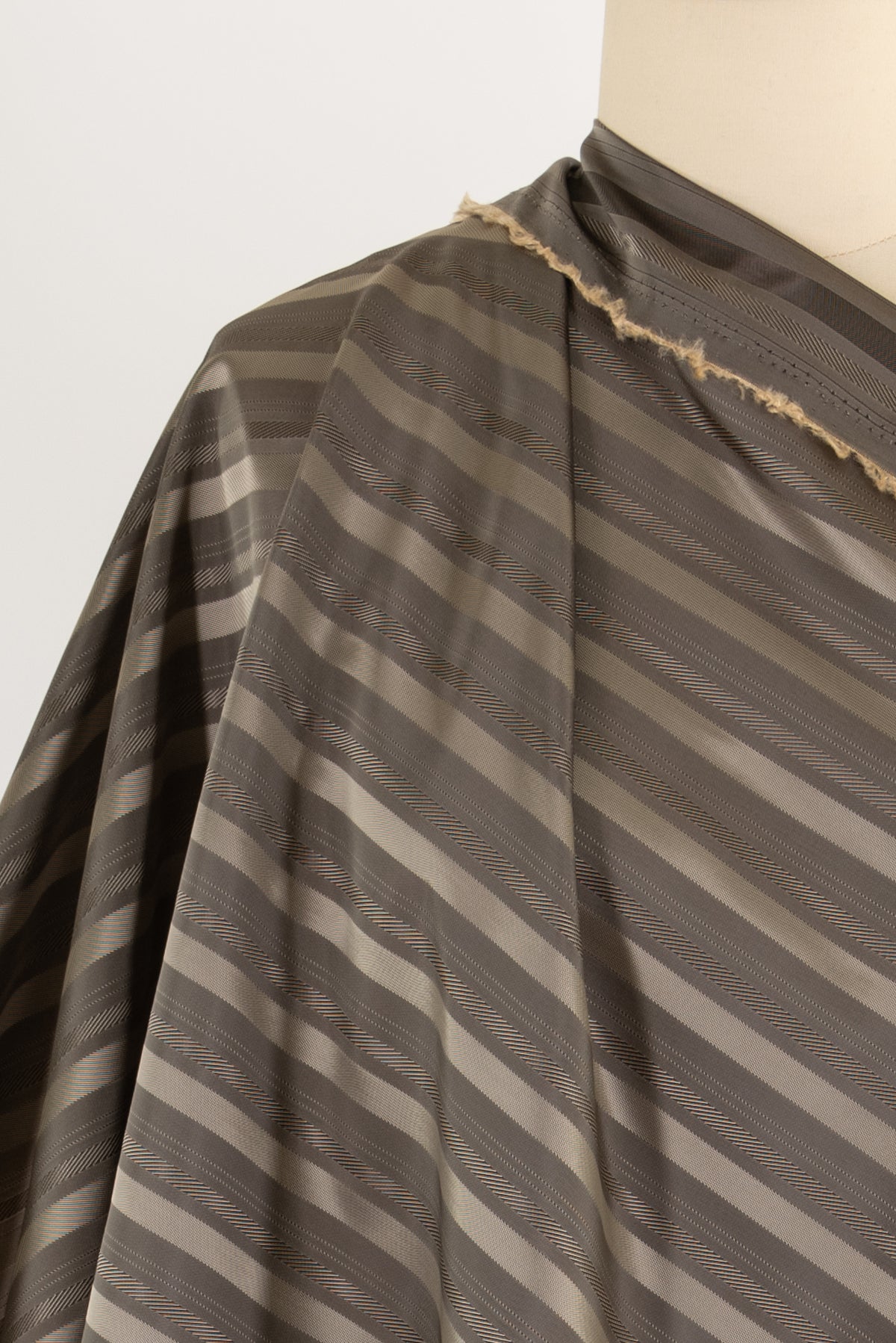 Taupe Stripe Acetate Lining