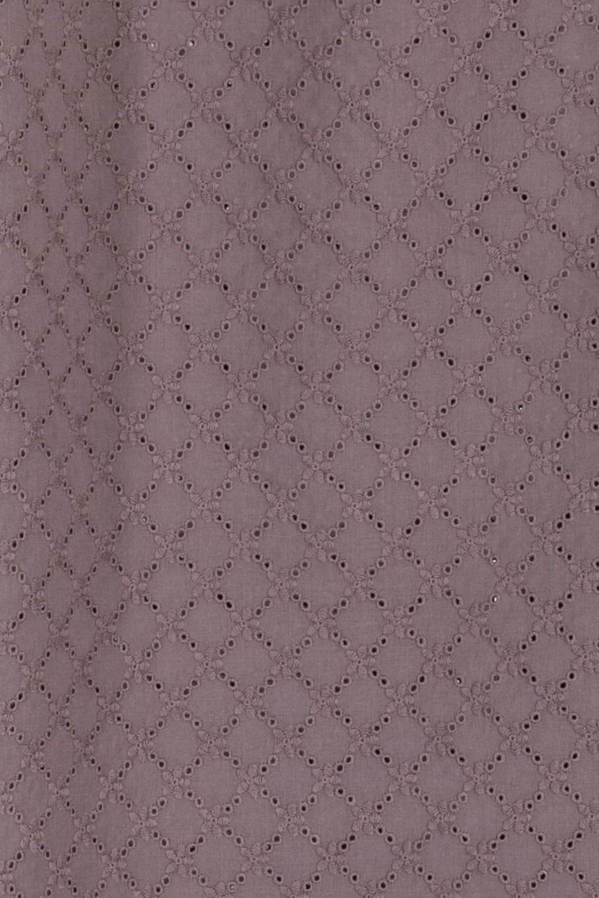 Tender Taupe Cotton Eyelet Woven