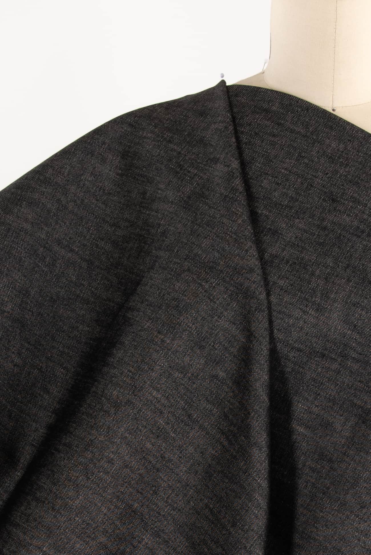 Thunder Gray Italian Cotton Denim Woven