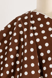 Toffee Dots Cotton Stretch Woven