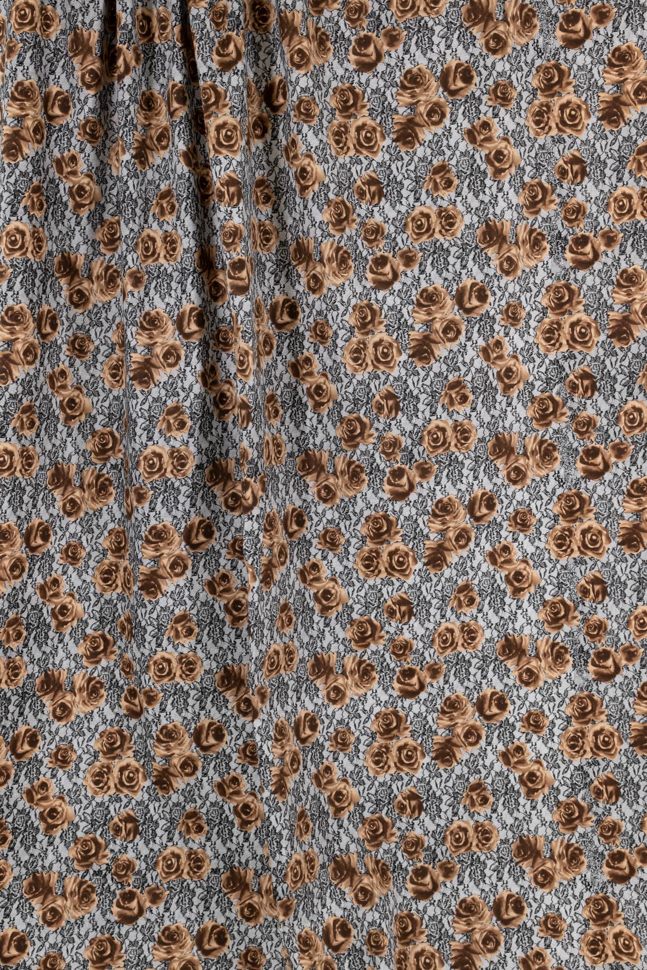 Toffee Roses Stretch Cotton Woven - ENDCUT