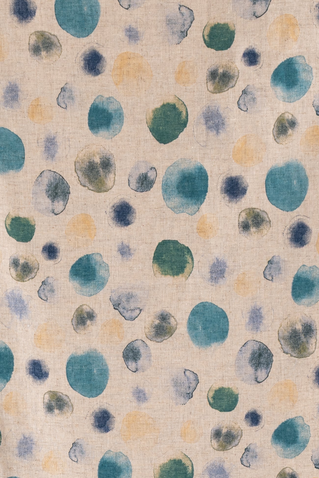 Tourmaline Dots Japanese Linen/Cotton Woven