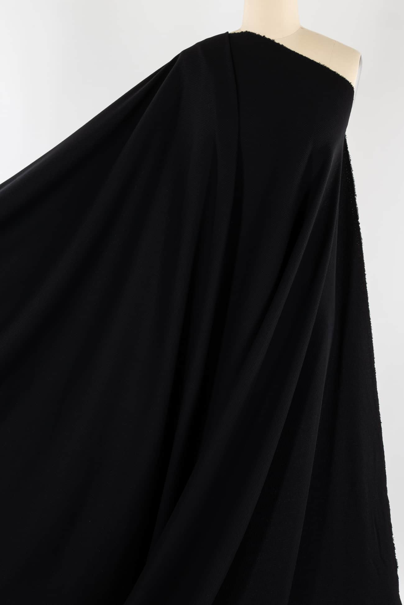 Tricorn Black Cotton Waffle USA Knit