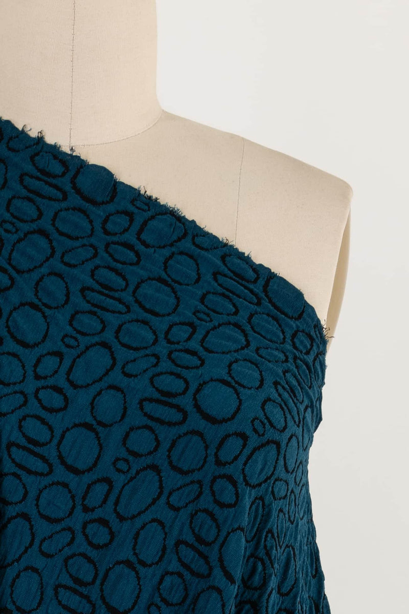 Turn Around Teal Italian Knit - Marcy Tilton Fabrics