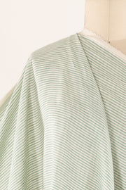 Turquoise Green Stripe Linen Woven