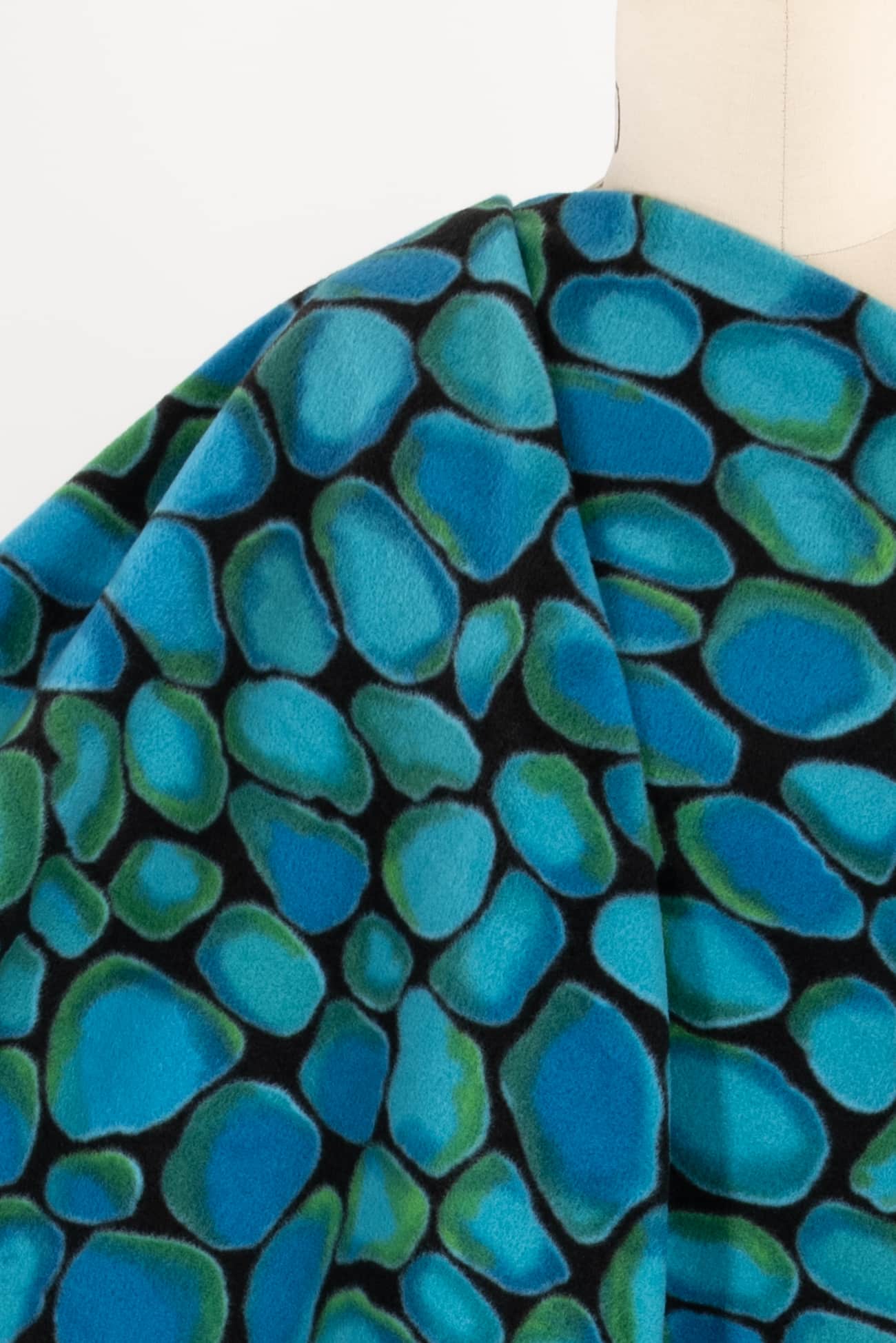 Turquoise Touchstones Fleece Knit