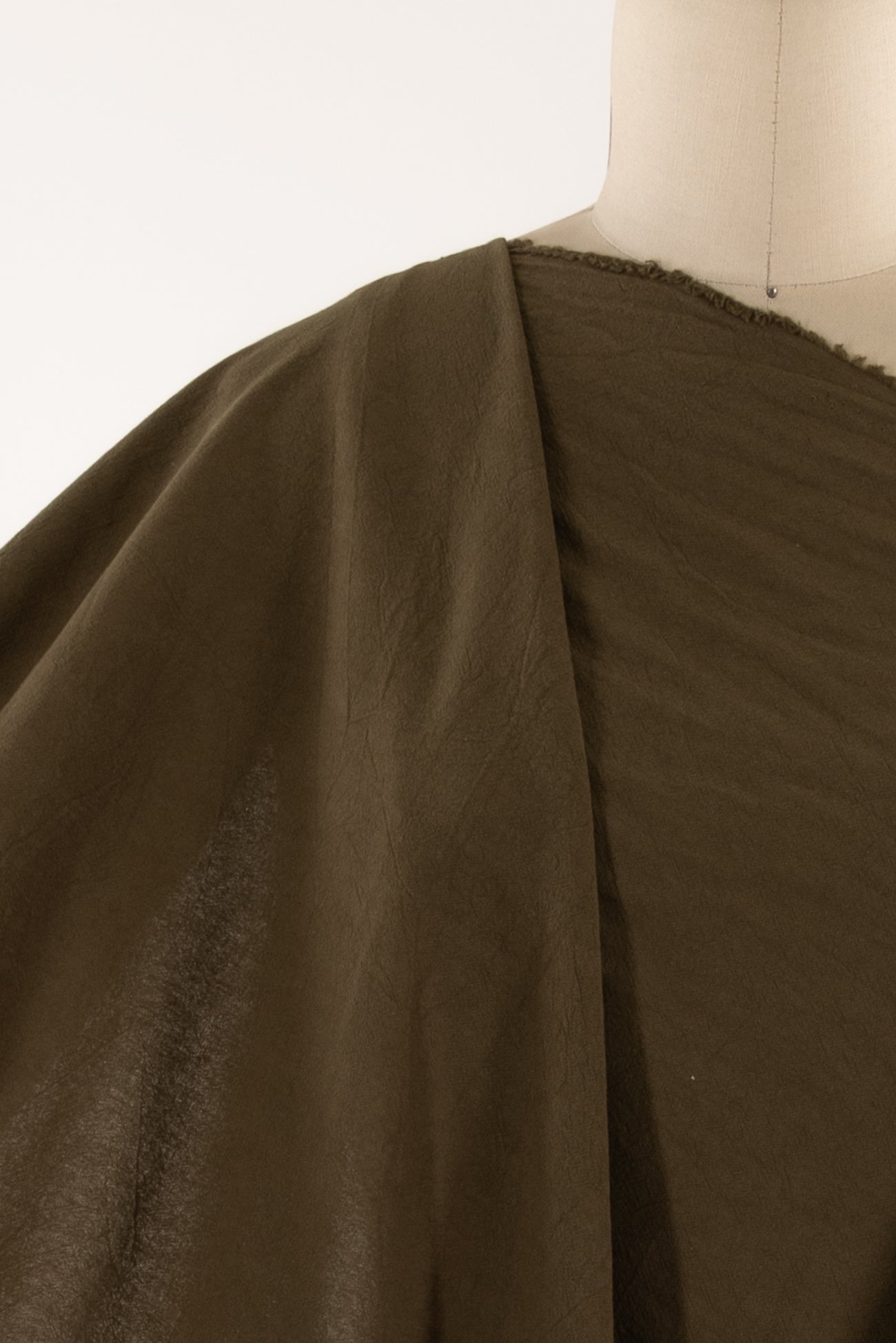 Urbane Olive Cotton Crush Woven